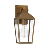 Cole Outdoor Wall Light, Small 13" Burnished Brass