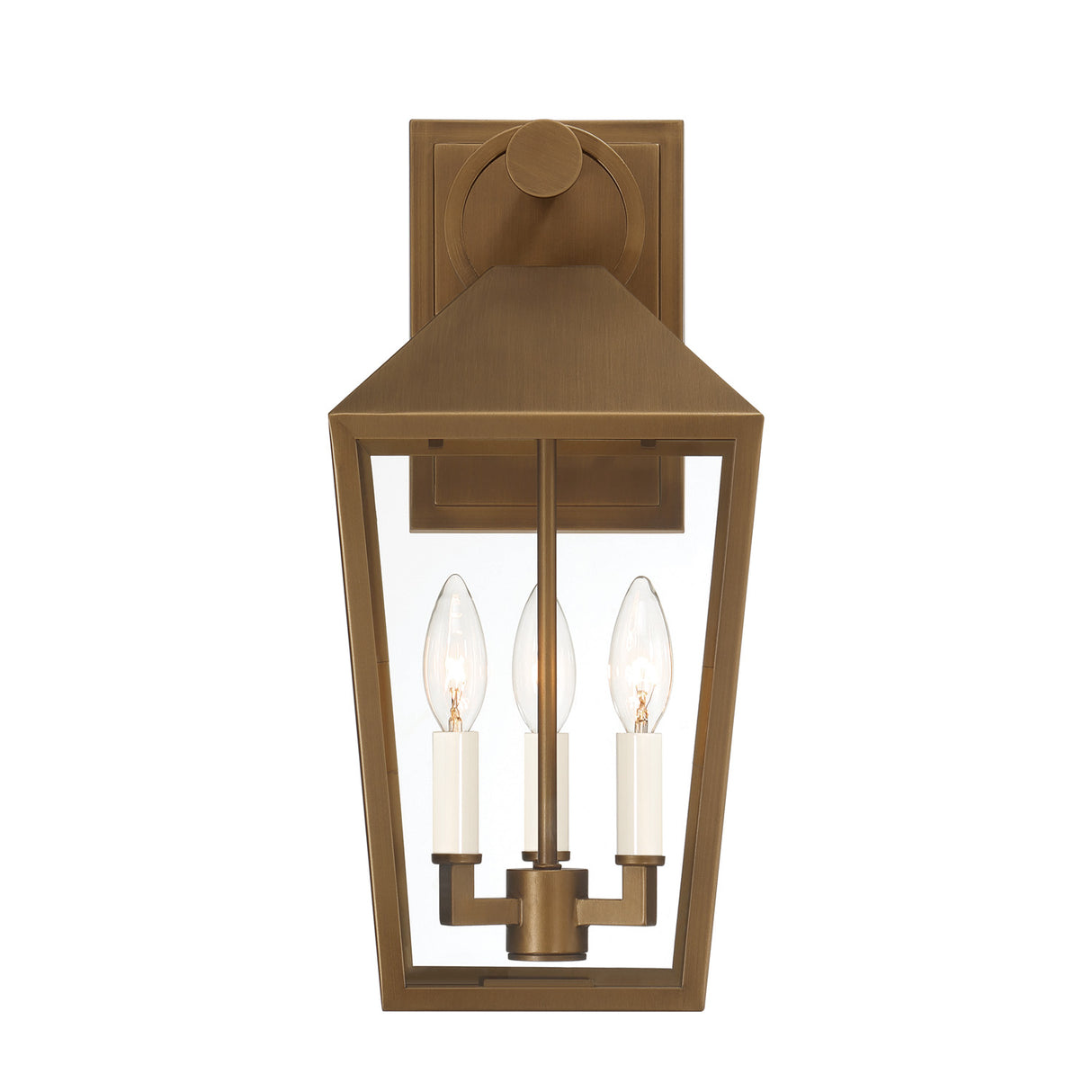 Cole Outdoor Wall Light, Medium, Burnished Brass