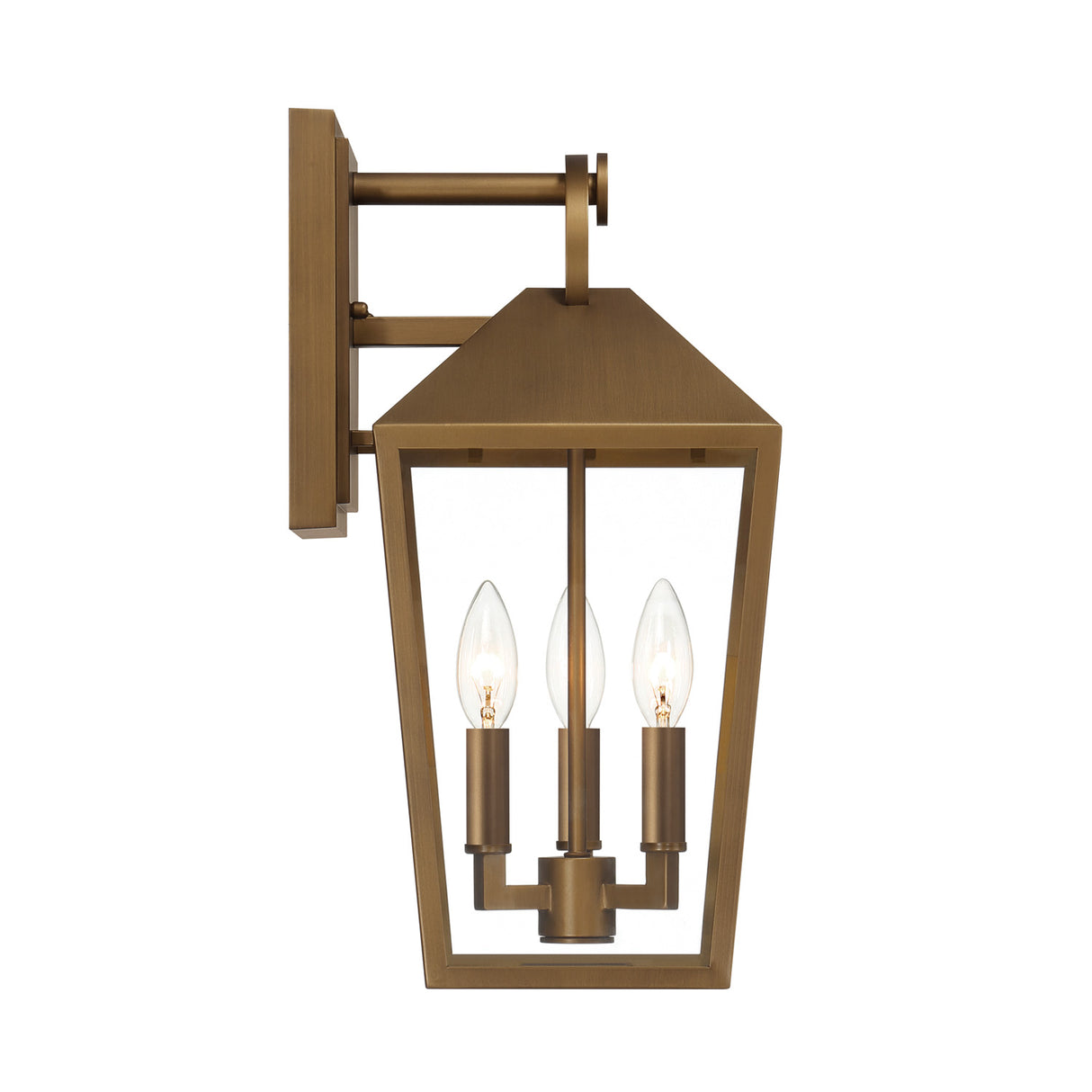 Cole Outdoor Wall Light, Medium, Burnished Brass