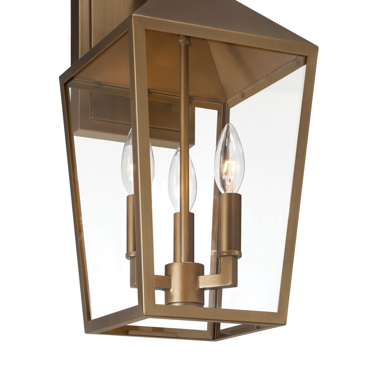 Cole Outdoor Wall Light, Medium, Burnished Brass