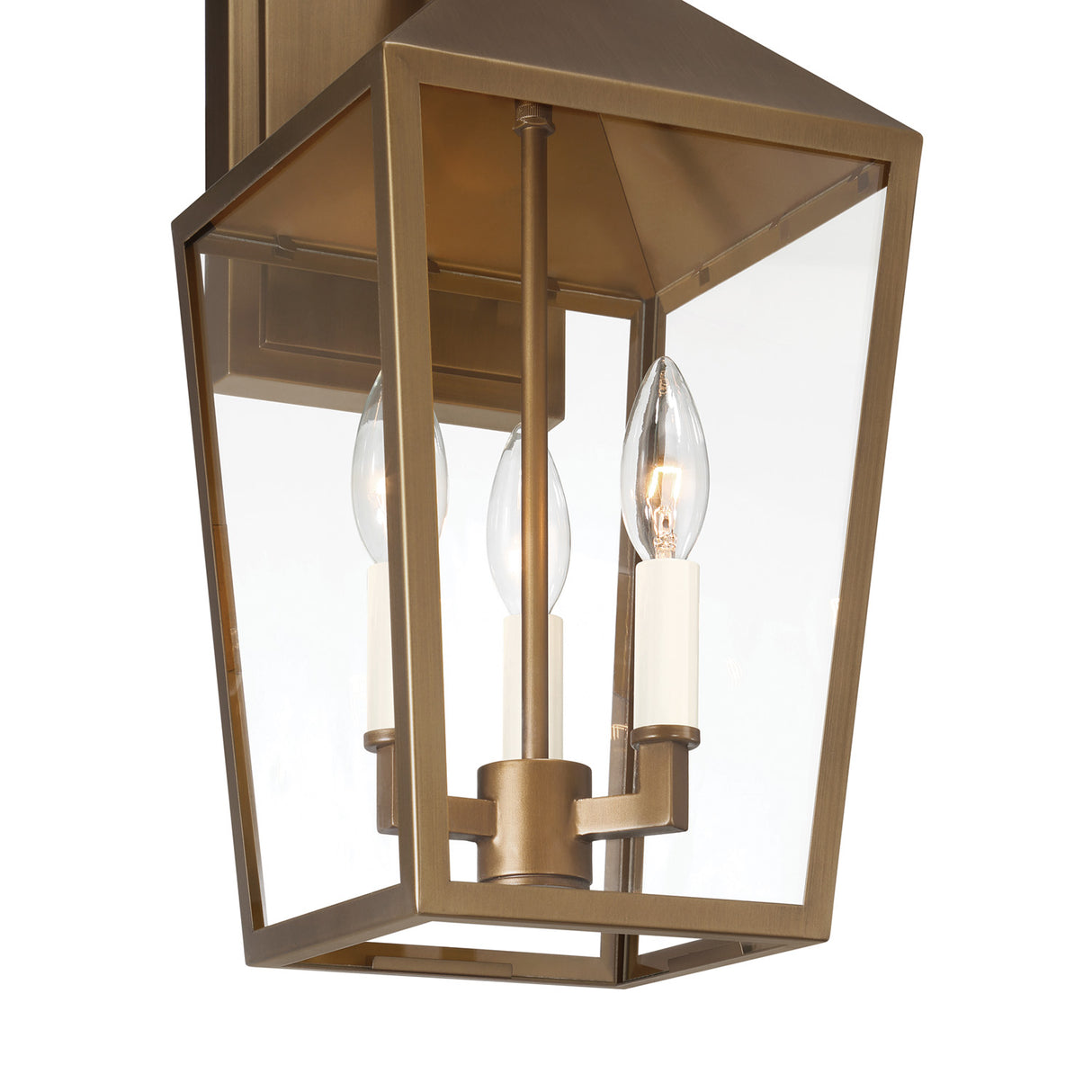 Cole Outdoor Wall Light, Medium, Burnished Brass