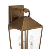 Cole Outdoor Wall Light, Medium, Burnished Brass