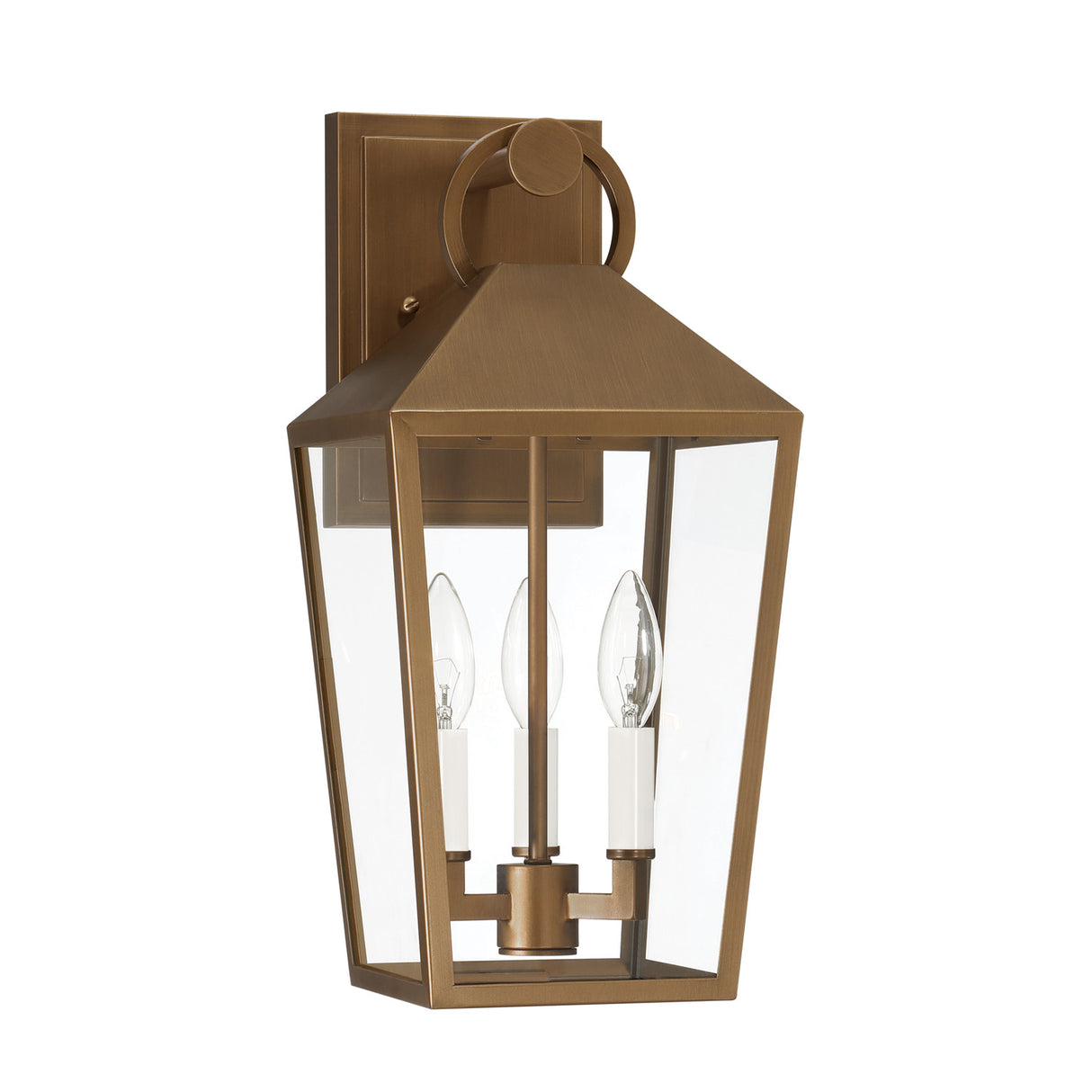 Cole Outdoor Wall Light, Medium, Burnished Brass