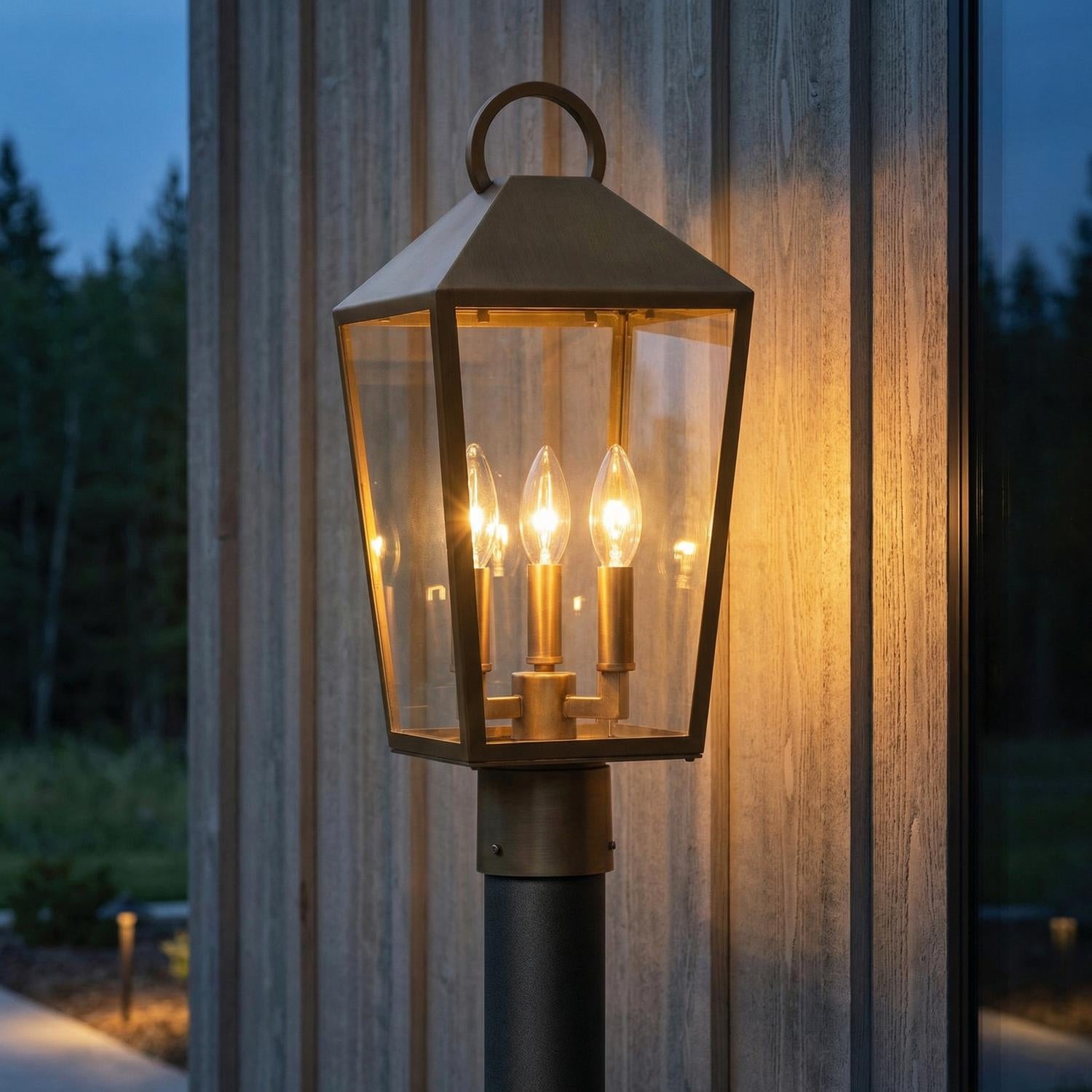 Kensington Lantern with 2″ Post Mount (431PM) – The Limehouse Lamp
