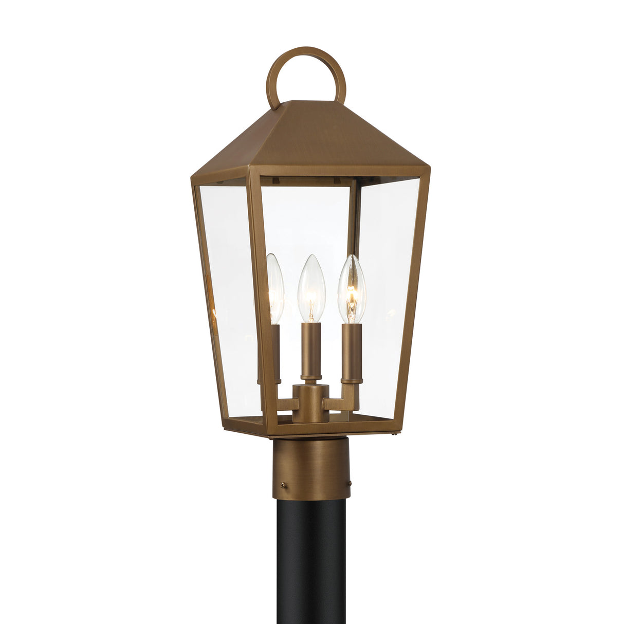 Cole Outdoor Post Light, Burnished Brass