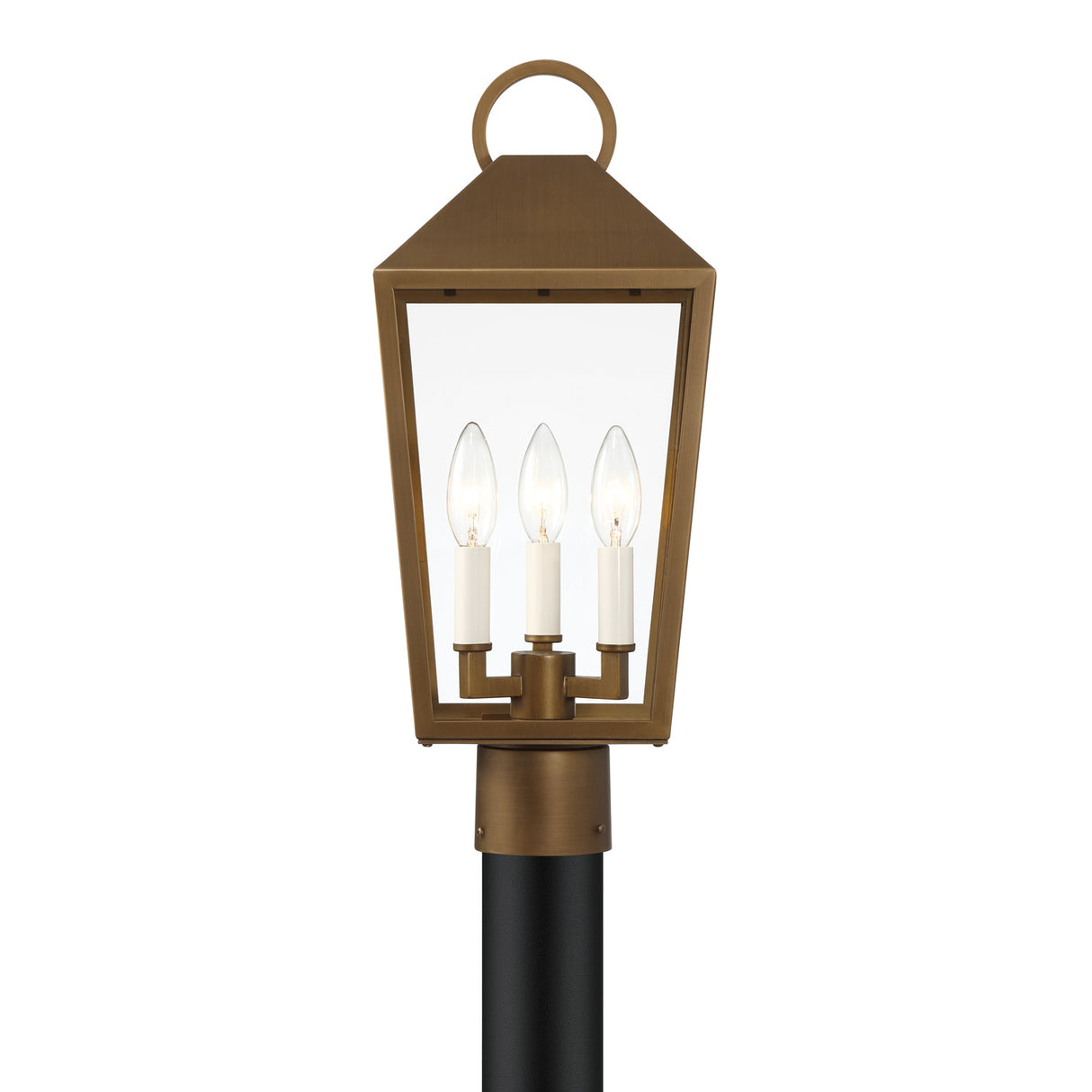 Cole Outdoor Post Light, Burnished Brass