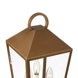 Cole Outdoor Post Light, Burnished Brass