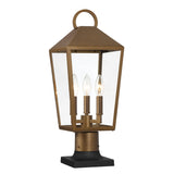 Cole Outdoor Post Light, Burnished Brass