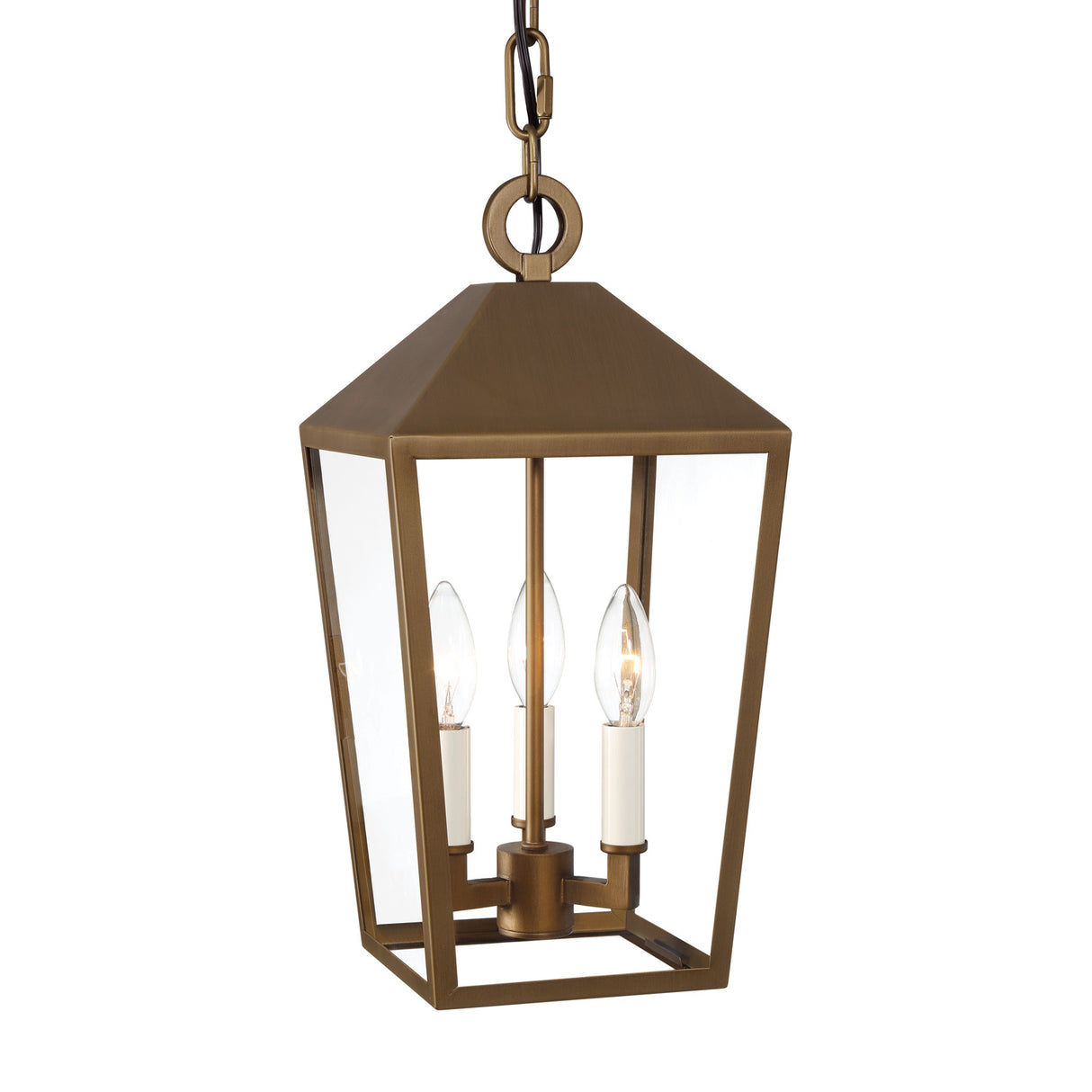 Open Box Cole Outdoor Hanging Light, Burnished Brass