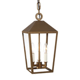 Cole Outdoor Hanging Light, Burnished Brass