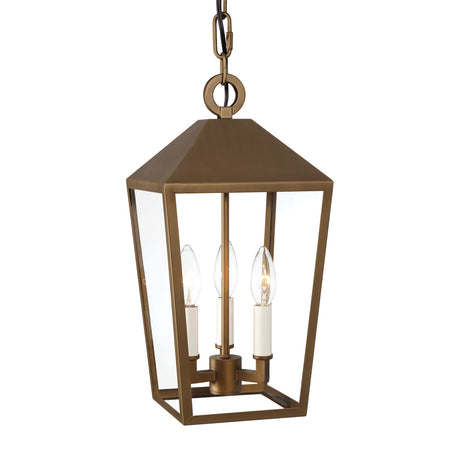Cole Outdoor Hanging Light, Burnished Brass