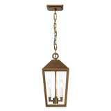 Cole Outdoor Hanging Light, Burnished Brass