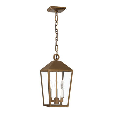 Cole Outdoor Hanging Light, Burnished Brass