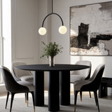 Risa 2 Globe Arc LED Pendant, Matte Black