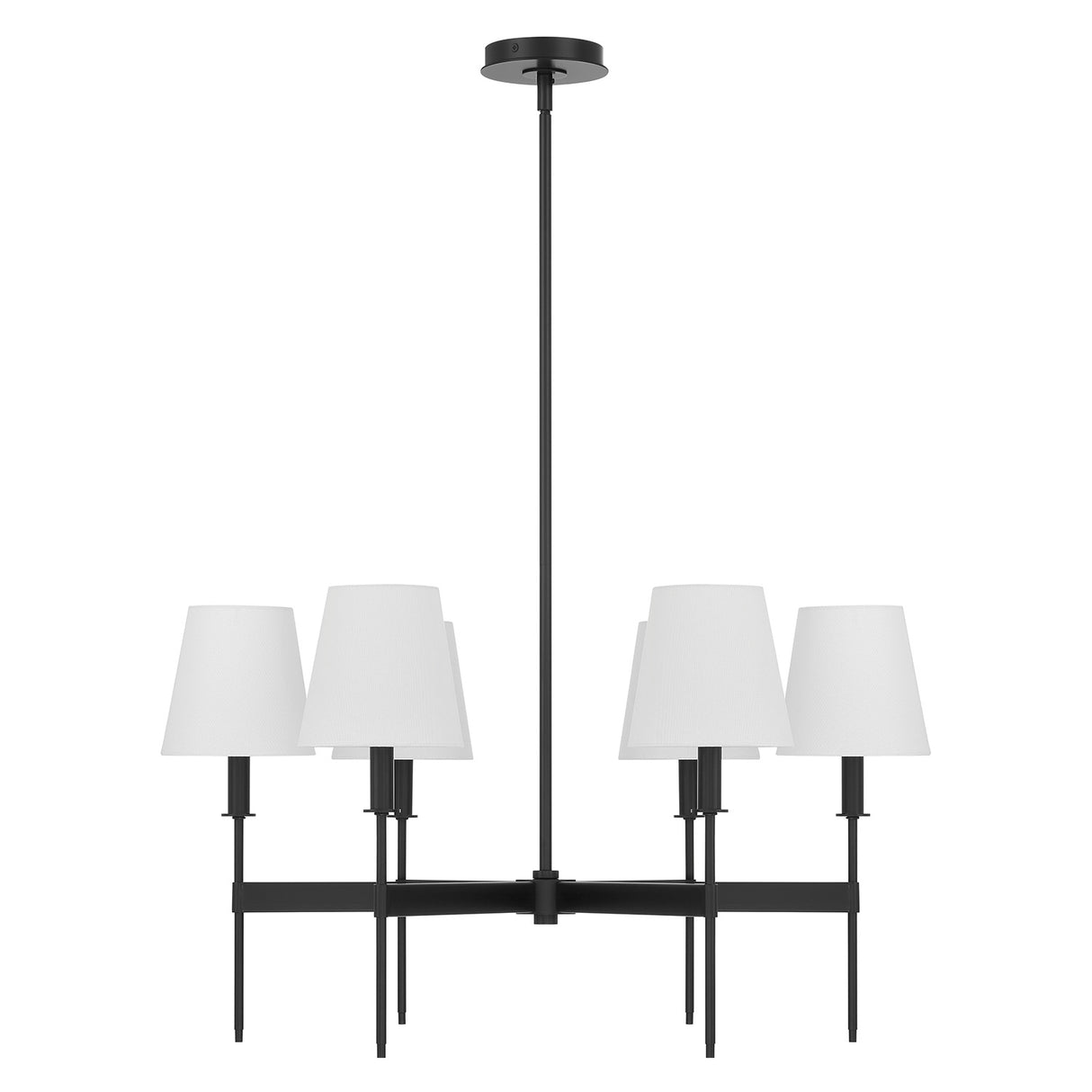 Taylor 6 Light Chandelier, Matte Black