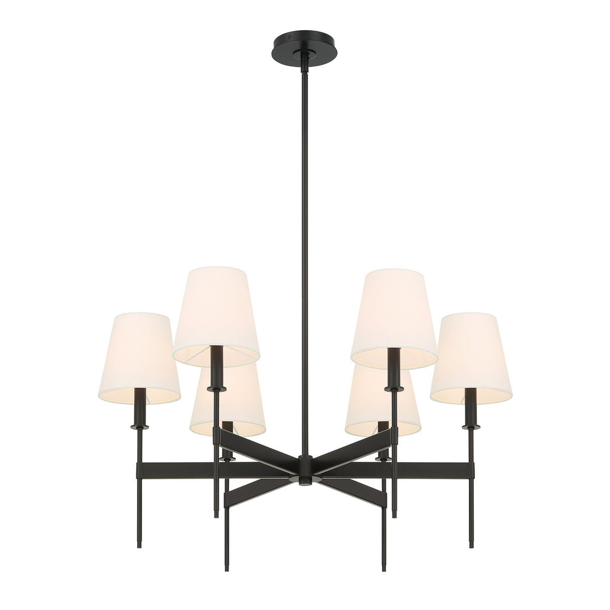 Taylor 6 Light Chandelier, Matte Black