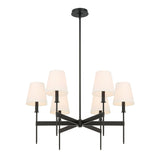 Taylor 6 Light Chandelier, Matte Black