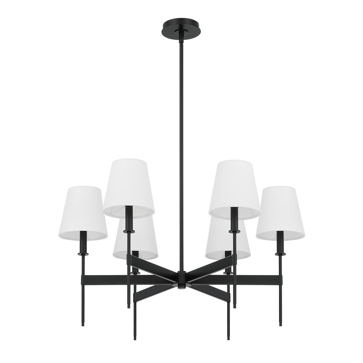 Taylor 6 Light Chandelier, Matte Black