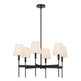 Taylor 6 Light Chandelier, Matte Black