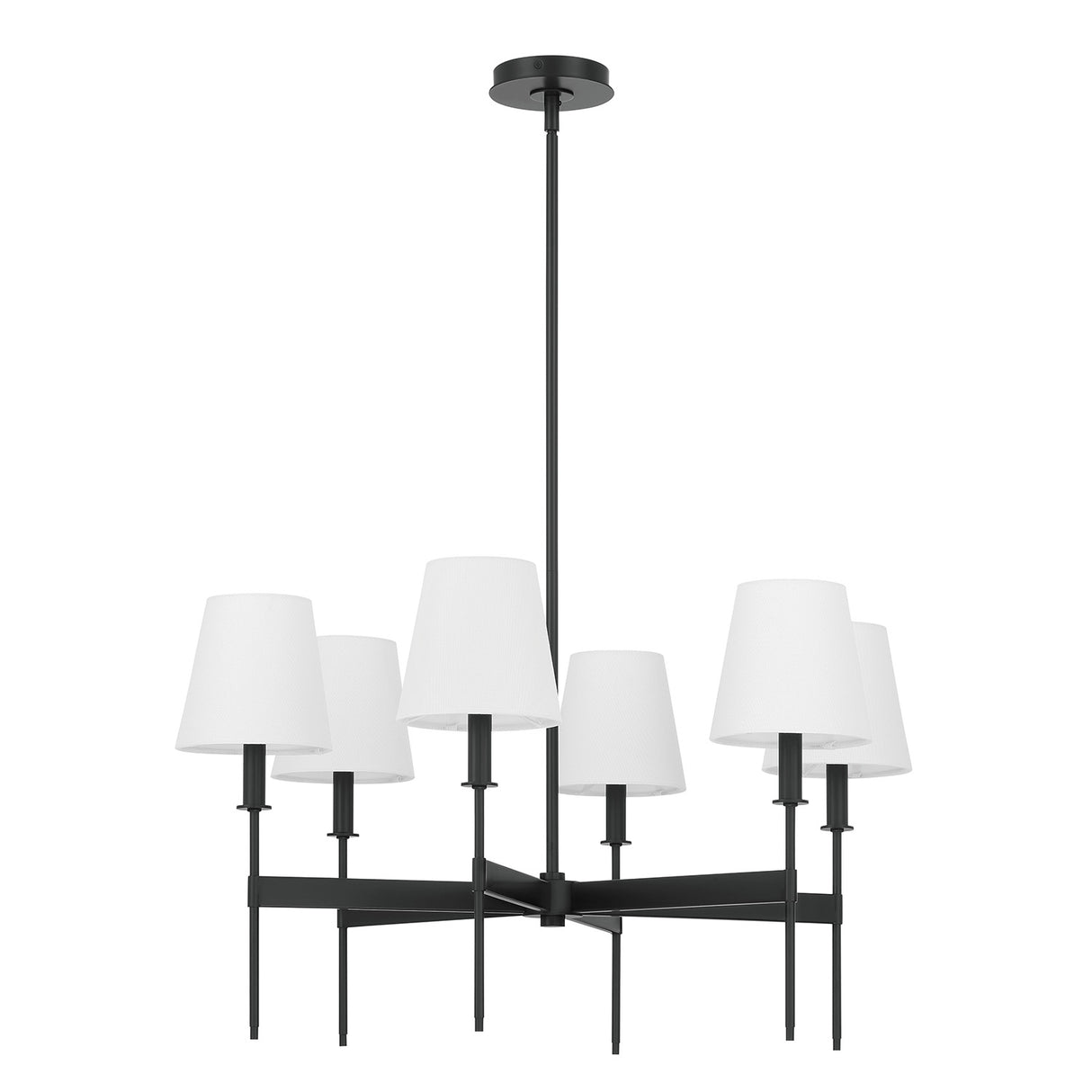 Taylor 6 Light Chandelier, Matte Black