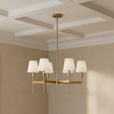 Taylor 6 Light Chandelier 30", Aged Brass