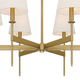 Taylor 6 Light Chandelier, Aged Brass