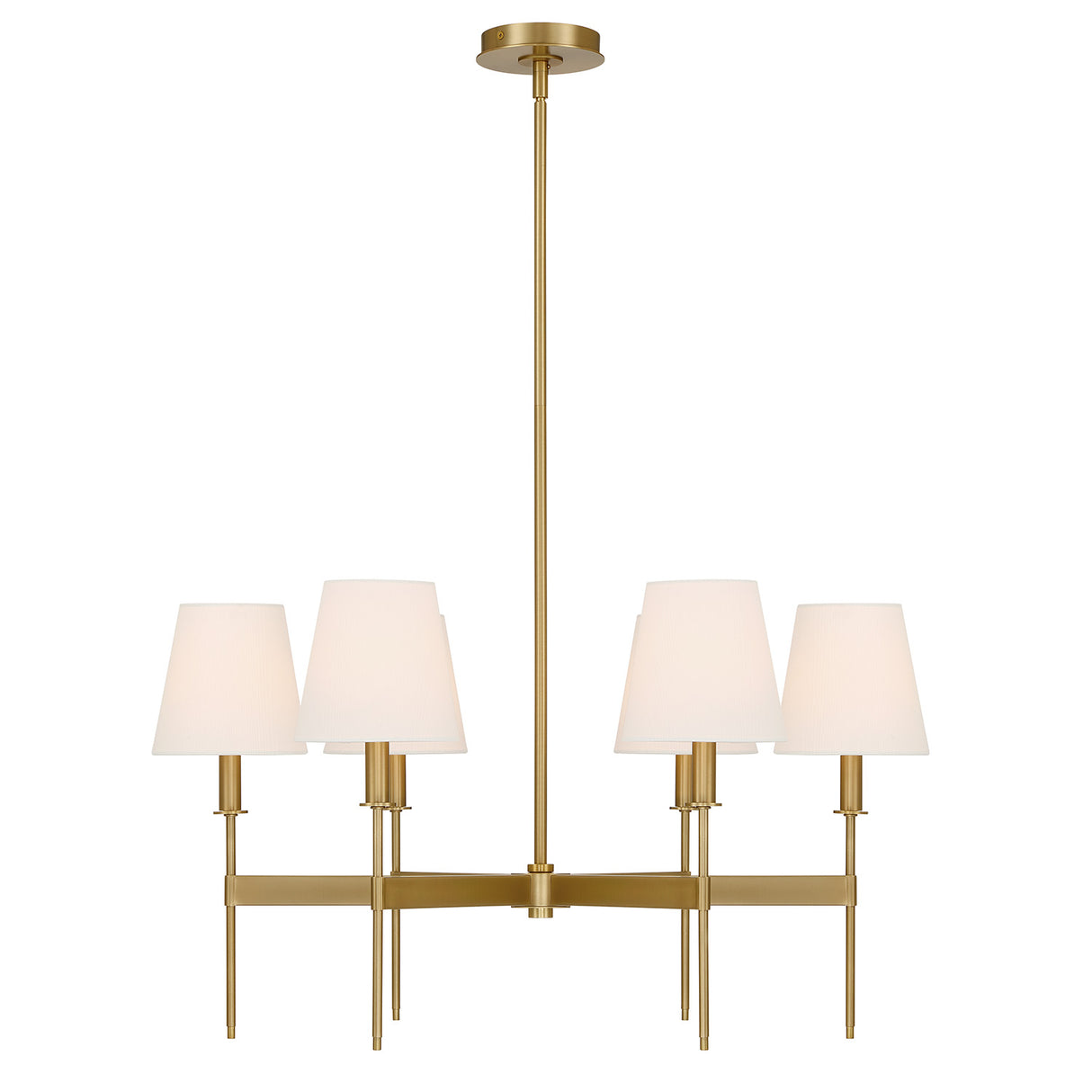 Taylor 6 Light Chandelier, Aged Brass