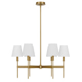 Taylor 6 Light Chandelier, Aged Brass