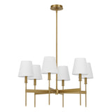 Taylor 6 Light Chandelier, Aged Brass