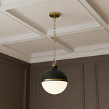 Paxton 12" Pendant for Transitional home with Dark Gray Walls