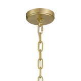 Paxton 12" Pendant, Matte Black and Aged Brass