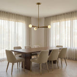 Nova 3 Light Pendant 30", Aged Brass