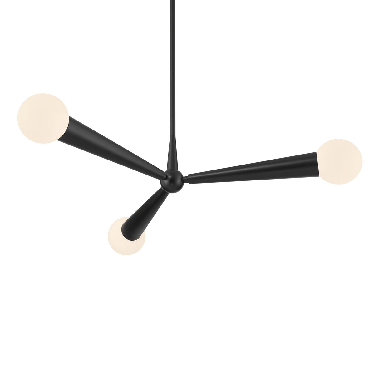 Nova 3 Light LED Pendant, Matte Black