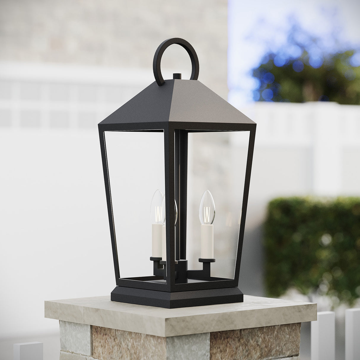 Cole Outdoor Pier Mount Light, Black