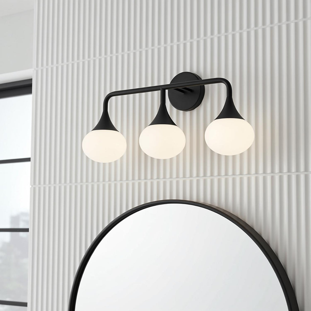 Talia 3 Light Vanity, Matte Black