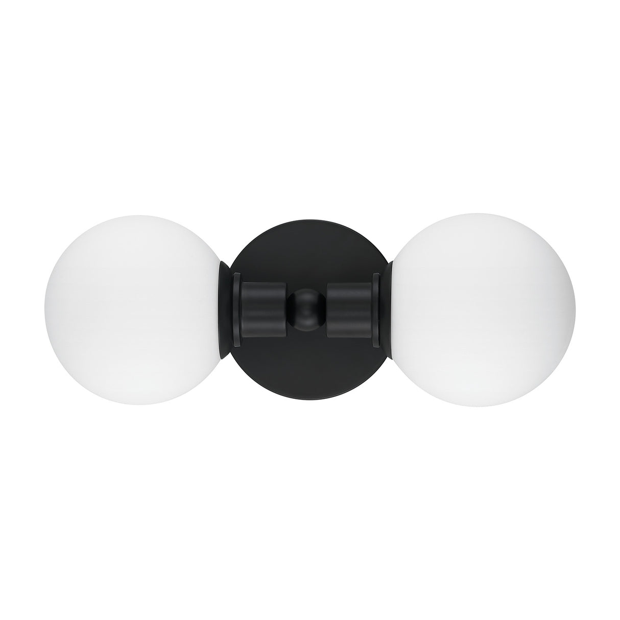 Theo 2 Globe Wall Sconce, Matte Black