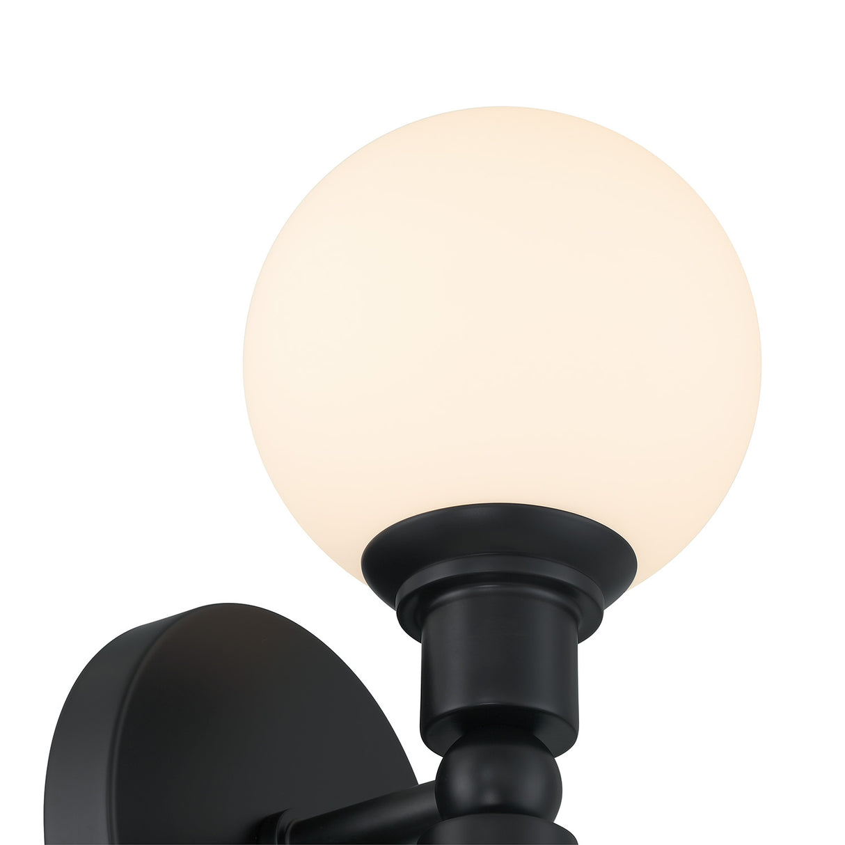 Theo 2 Globe Wall Sconce, Matte Black