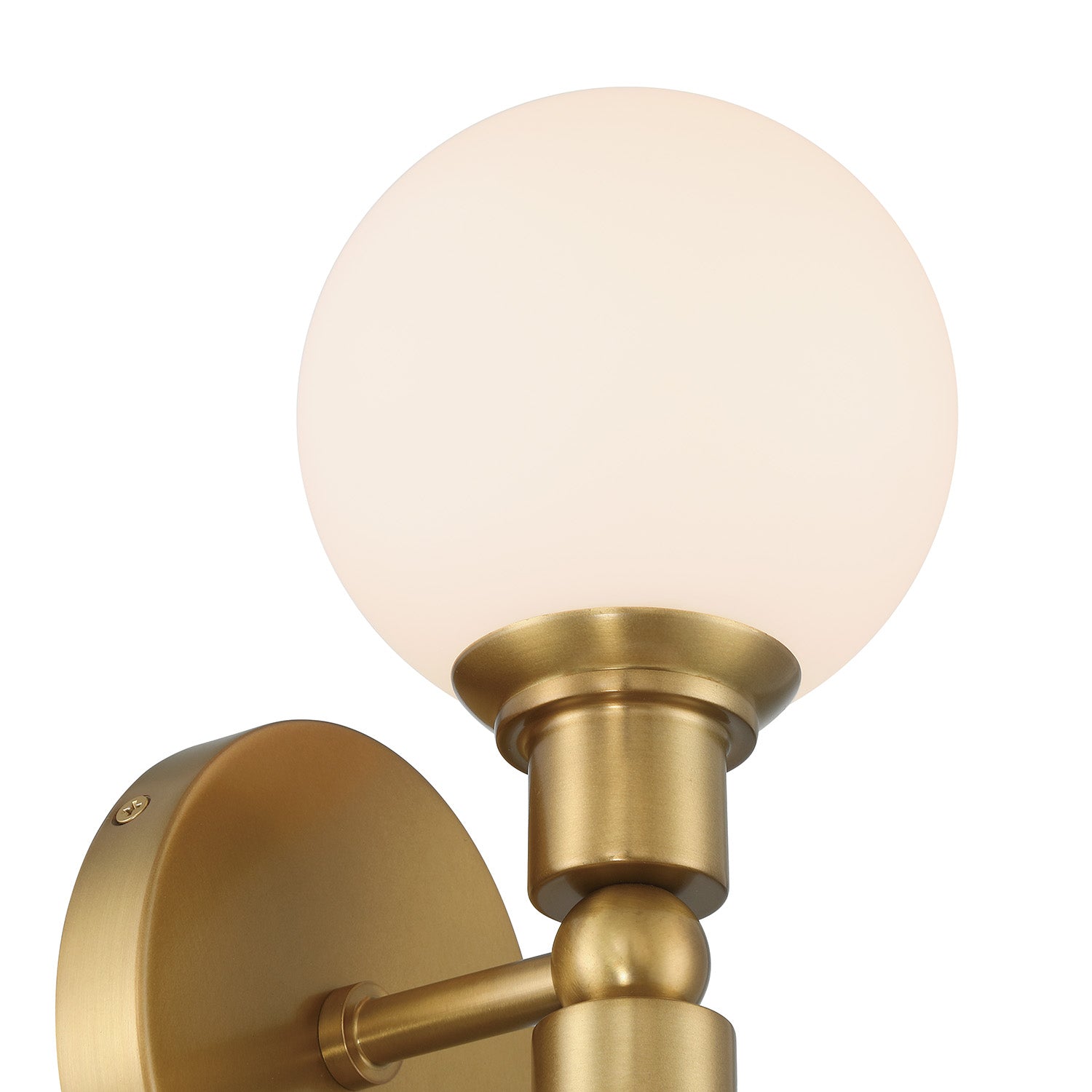 Theo 2 Globe Wall Sconce, Aged Brass