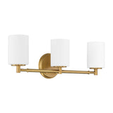 Becca 3 Light Vanity, Aged Brass