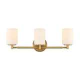 Becca 3 Light Vanity, Aged Brass