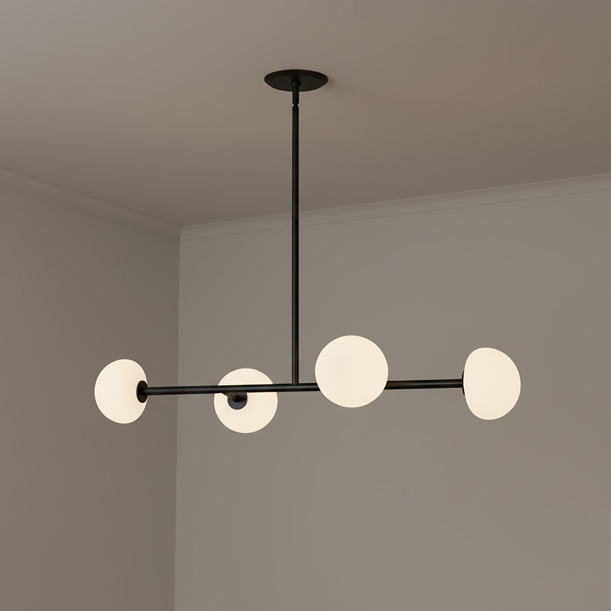 Vince 4 Light Linear Pendant 40" for Modern home with Soft White walls