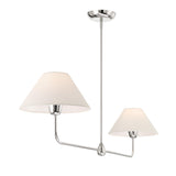 Holden 2 Shade Linear Pendant, Polished Nickel