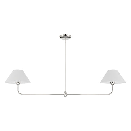 Holden 2 Shade Linear Pendant, Polished Nickel