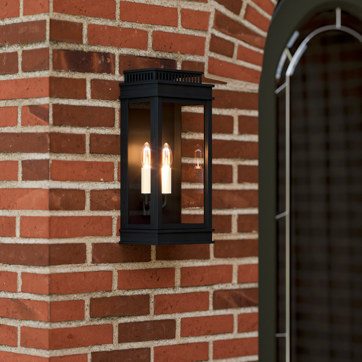 Brighton Outdoor Wall Light, Black