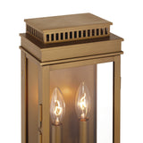 Brighton Outdoor Wall Light, Burnished Brass