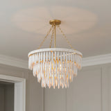 Willa Chandelier 24" for Transitional home with White Wood