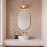 Alma Metal Wall Sconce 16", White and Aged Brass