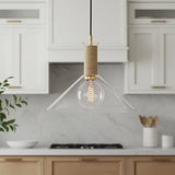 Nora Glass Pendant 16, Medium for Modern Farmhouse home with White Siding