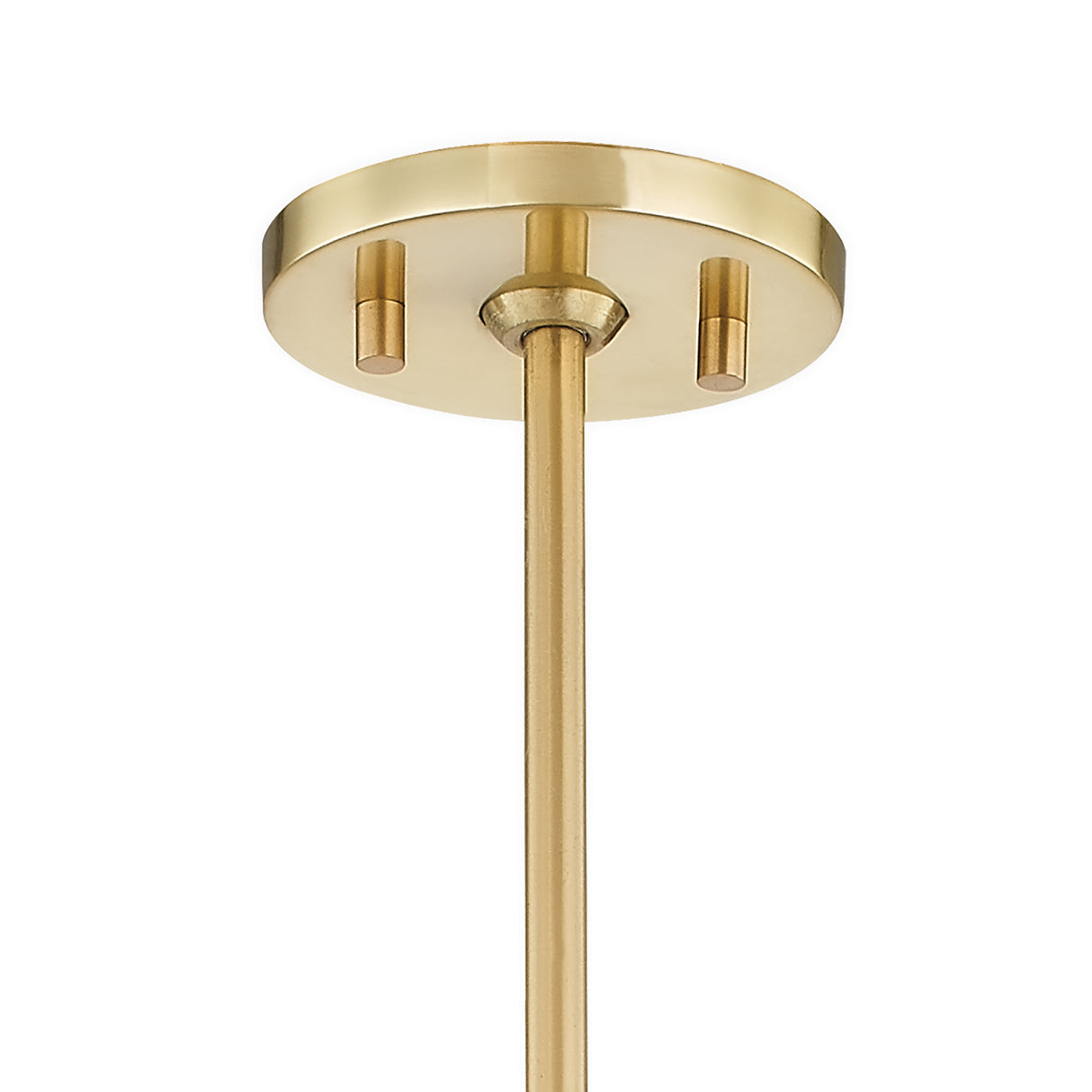Liza Linen Pendant Light, White and Aged Brass