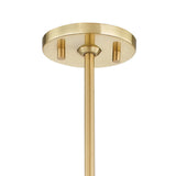 Liza Linen Pendant Light, White and Aged Brass